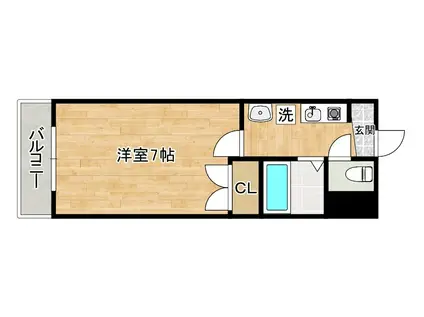 ビブレ江南(1K/7階)の間取り写真