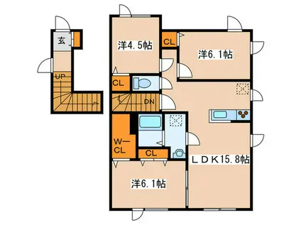 シャーメゾンプラタナス(3LDK/2階)の間取り写真