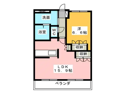 プリマベーラB・H II(1LDK/2階)の間取り写真
