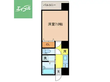 39・T・MOTOFUNAビル(1K/6階)の間取り写真