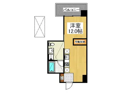 ＪＲ東海道本線 三ノ宮駅(ＪＲ) 徒歩7分 9階建 築23年(ワンルーム/9階)の間取り写真
