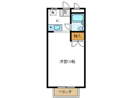 タイトル24(ワンルーム/1階)の間取り写真