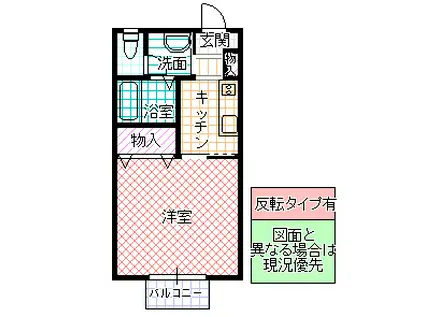 メゾンド シュクレ(1K/2階)の間取り写真