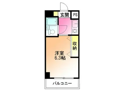 ブリックハウス(1K/2階)の間取り写真