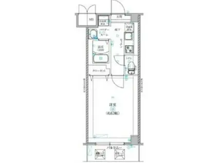 CION西九条(1K/8階)の間取り写真