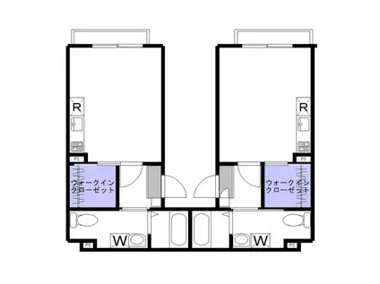 リバーアイランド(ワンルーム/2階)の間取り写真