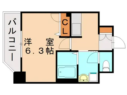 キルンズ紅葉(1K/5階)の間取り写真