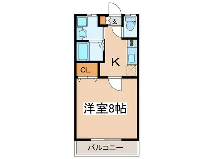 MONKEY POD(1K/2階)の間取り写真
