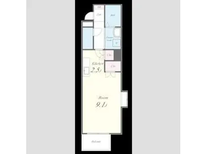 HIRO尾頭橋(1K/5階)の間取り写真