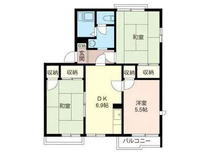 サンロイヤル池田B(3DK/2階)の間取り写真