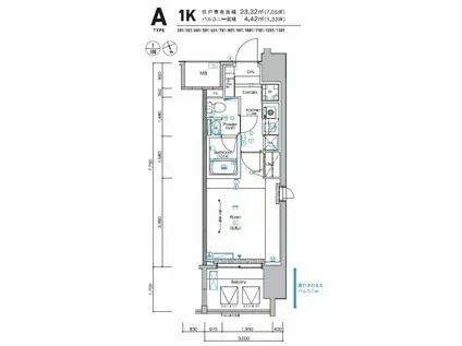 SYFORECITY SHIBAURA(1K/3階)の間取り写真