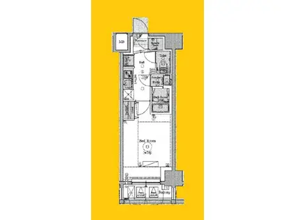 エステムコート横濱反町(1K/5階)の間取り写真