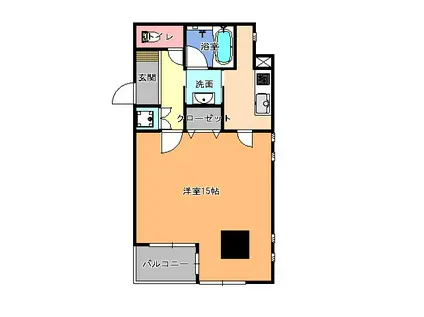 ビュー雷神III(ワンルーム/6階)の間取り写真