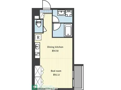 SETTLE鹿沼台(1DK/1階)の間取り写真