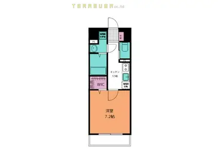 アーサー金池(1K/5階)の間取り写真