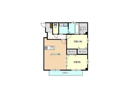 OPUS3(2LDK/3階)の間取り写真