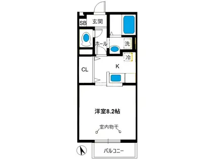 フオーユー(1K/1階)の間取り写真