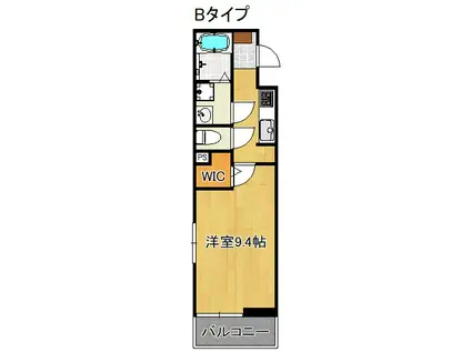 グラン クラス(1K/1階)の間取り写真