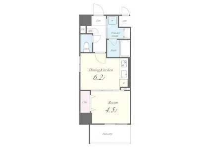 M.R RESIDENCE(1DK/2階)の間取り写真