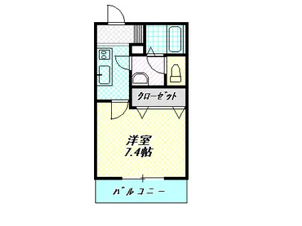 ロカンダ泉佐野(1K/1階)の間取り写真