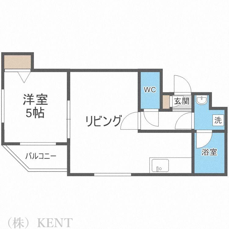 オルセー宮の森(1LDK/4階)の間取り写真