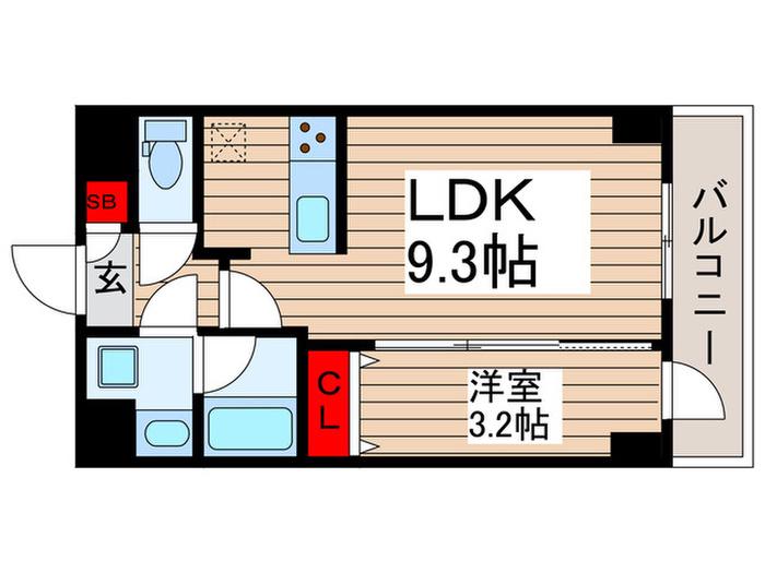 ドゥーエ曳舟(1LDK/2階)の間取り写真