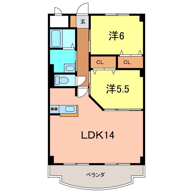 アヴァンセ・M(2LDK/3階)の間取り写真
