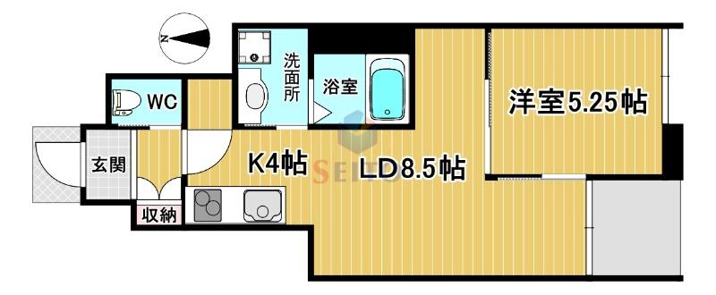 G MAISON 豊中蛍池(1LDK/1階)の間取り写真