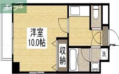 ピアシティ医大東(1K/2階)の間取り写真