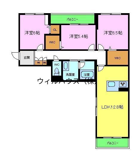 ARANDANO(3LDK/3階)の間取り写真