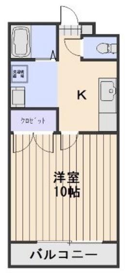 アクセス ワケII(1K/1階)の間取り写真