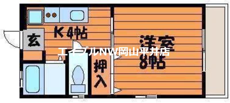 プティ・オーベルニュ(1K/3階)の間取り写真