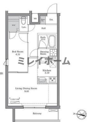 BLUROCK大鳥居(1LDK/2階)の間取り写真