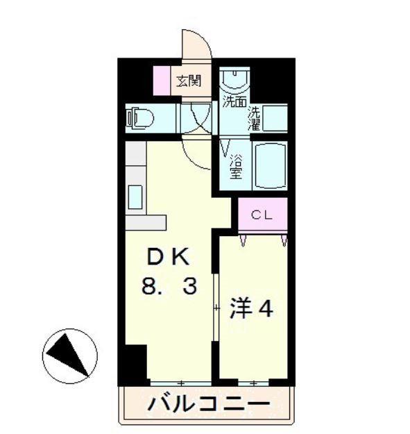 BLEZIO3(1LDK/5階)の間取り写真