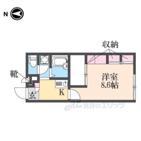 レオパレス辻九第三(1K/1階)の間取り写真