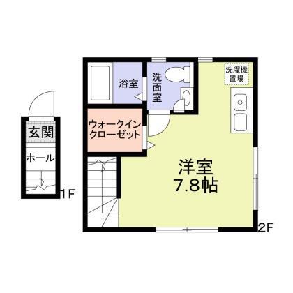 CASA FELIZ(ワンルーム/2階)の間取り写真