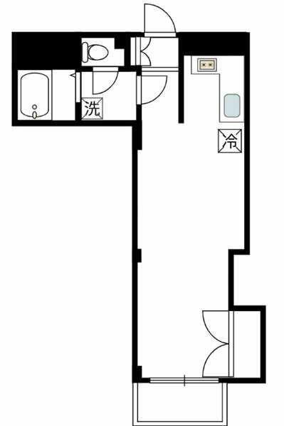 NK五反田コータース(1K/1階)の間取り写真
