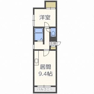 グリーンパーク旭25(1LDK/2階)の間取り写真