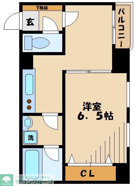アリオス北里(1DK/4階)の間取り写真
