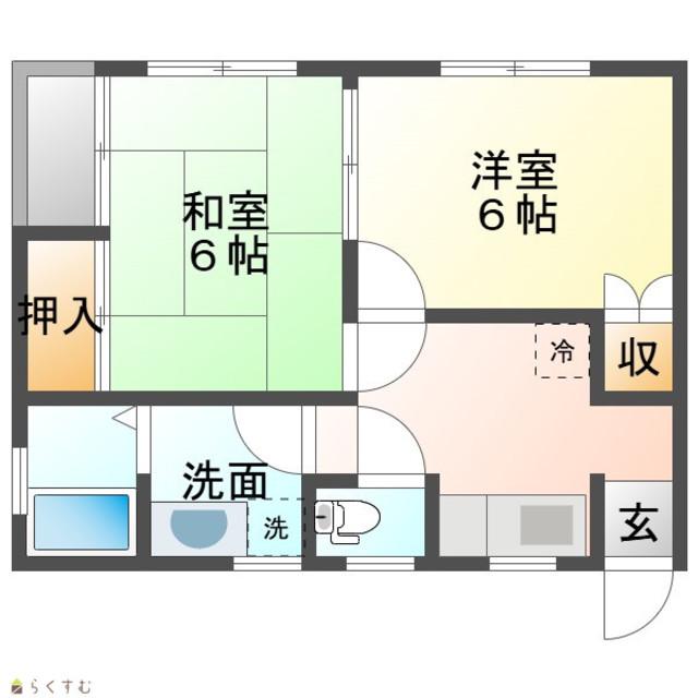 コーポイタヤ(2DK/2階)の間取り写真