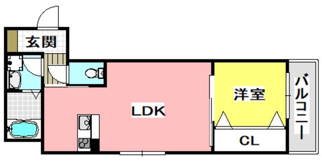 DAIKO KAMICHUJYO(1LDK/3階)の間取り写真