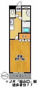 シンフォニー田園(1K/1階)の間取り写真