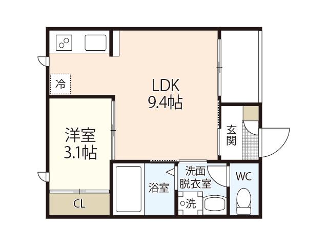 REGALEST KOUMEI(1LDK/3階)の間取り写真