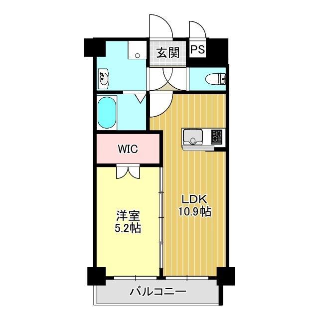 ソレイユ・ルヴァン(1LDK/5階)の間取り写真