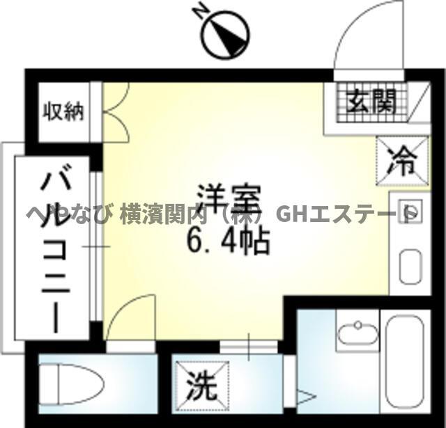 ラウレア(ワンルーム/1階)の間取り写真