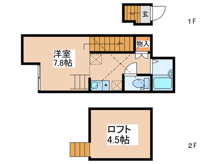 アイコート桜上水(ワンルーム/2階)の間取り写真