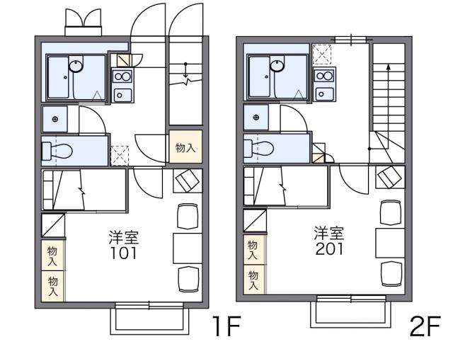 レオパレスエム ケイ(1K/2階)の間取り写真