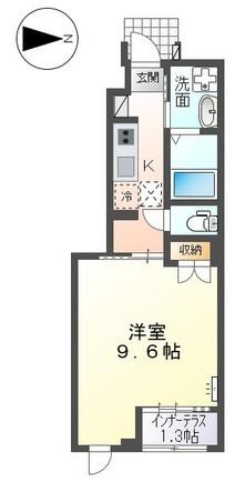 ラ メール RT(1K/1階)の間取り写真