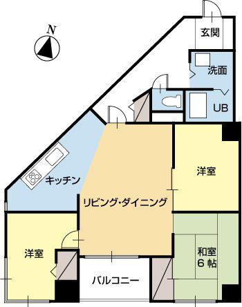 シティウエストコート(2SLDK/8階)の間取り写真