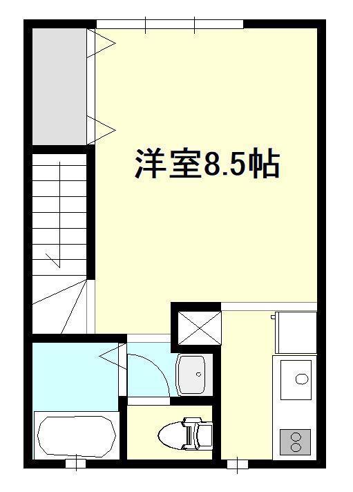 エトワール長潟(ワンルーム/2階)の間取り写真